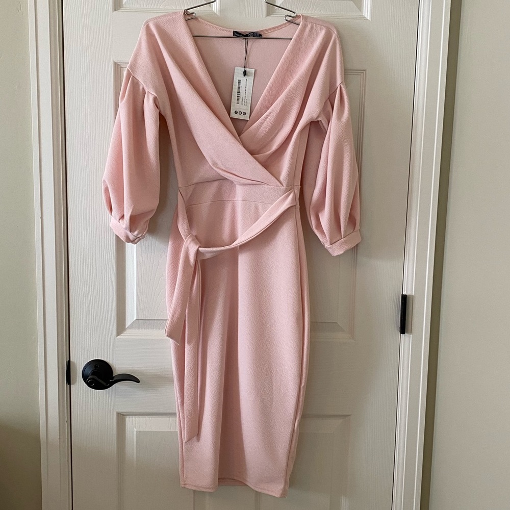 BooHoo Off The Shoulder Midi Bodycon